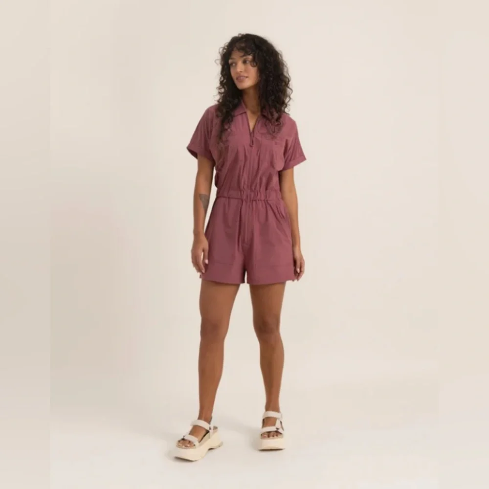 Roark Dusty Rose Short Sleeve Jumpsuit